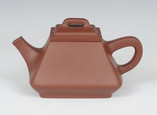 朱陶军紫砂壶 四方石瓢 拷贝 
