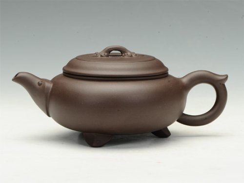 罗有财紫砂壶 三脚如意 