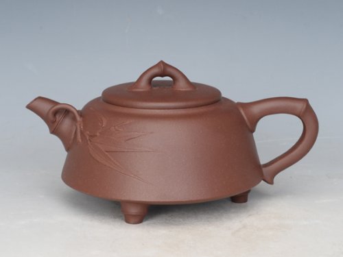 周建芬紫砂壶 三竹 