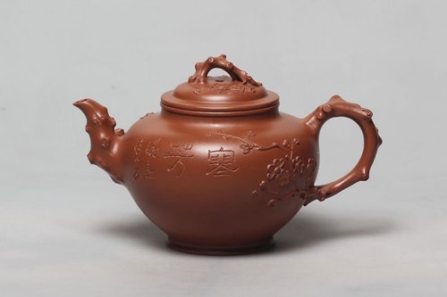 卢息勤紫砂壶 报春 （研高 黄自英刻） 