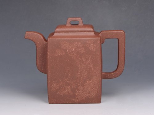 吴耀清紫砂壶 方砖壶 