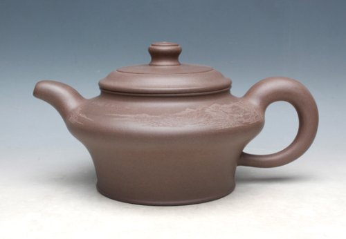 穆明龙紫砂壶 高水扁 