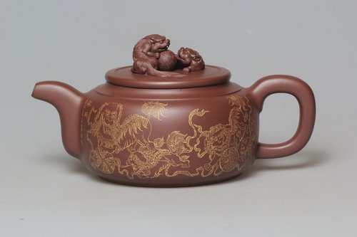 范建荣紫砂壶 九狮滚球遍地锦 