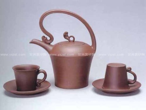 何挺初紫砂壶 浪花提梁茶具 