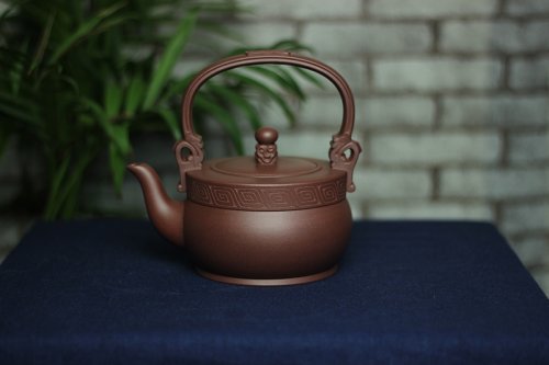 刘军华紫砂壶 双龙提梁壶 