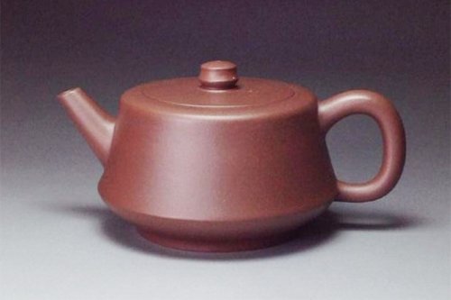 鲍青紫砂壶 础柱壶 