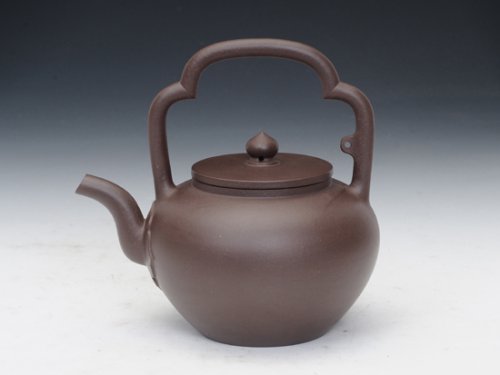 崔允杰紫砂壶 吴经提梁 