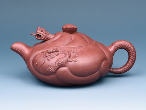张丽妹紫砂壶 鱼化龙 