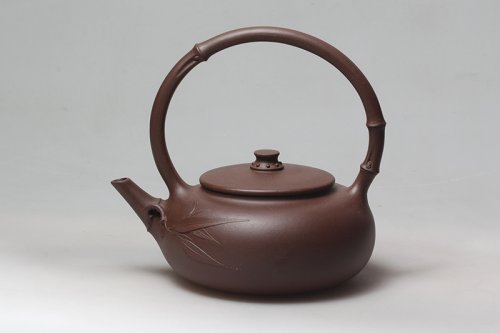 周仪赟紫砂壶 秀竹提梁 