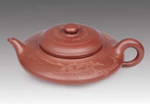 鲁卫芳紫砂壶 虚扁 