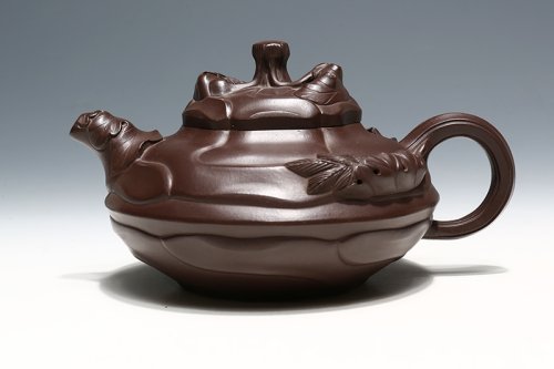 张伟军紫砂壶 风卷葵 