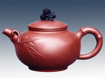 陈午敏紫砂壶 狮竹 