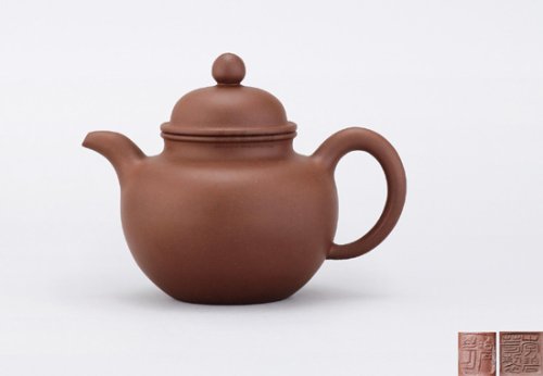 范宴花紫砂壶 掇球 