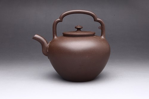 范晓丽紫砂壶 吴经提梁 