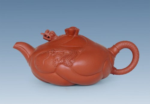 刘建强紫砂壶 鱼化龙3 