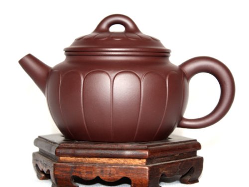 许艳萍紫砂壶 紫茄泥  云菊壶 