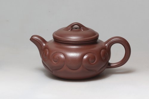 徐君芳紫砂壶 仿古如意 