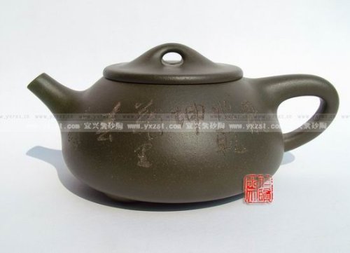 顾勤紫砂壶 石瓢壶 