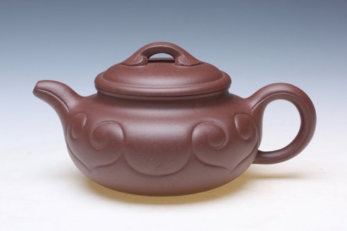 郁百平紫砂壶 仿古如意 