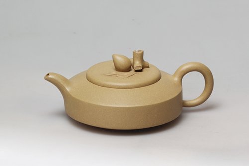 顾燕萍紫砂壶 寿桃扁石 