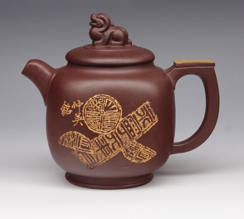 苏秀忠紫砂壶 祥狮 