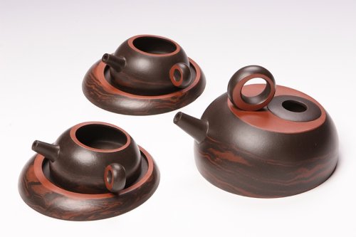 曹亚麟紫砂壶 光·日月·日月同辉（五件茶具） 