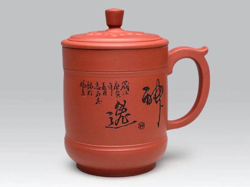 严志军紫砂壶 云水杯  泥料：原矿清水泥  容量：500CC 