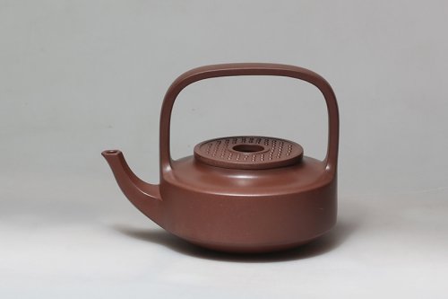 徐君芳紫砂壶 玉璧提梁 