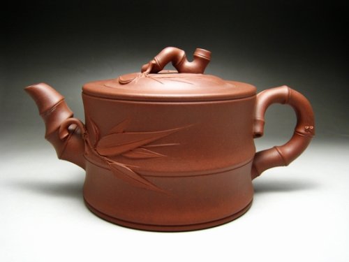 管小平紫砂壶 可心竹段 