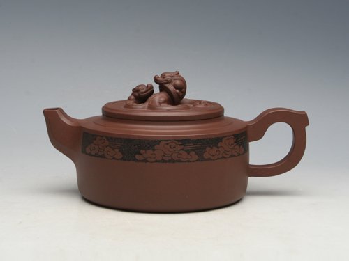 邹辉紫砂壶 母子情深 