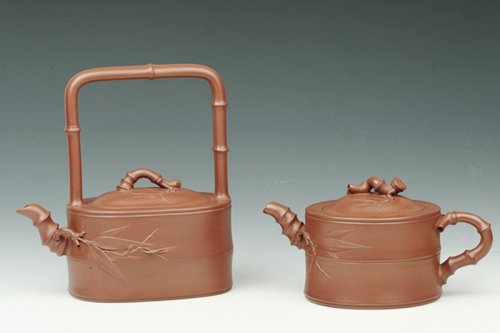 范月琴紫砂壶 竹段 