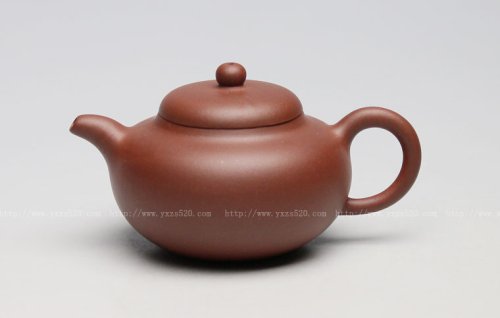 吴建平紫砂壶 《柿圆》泥料：清水泥 容量：70cc 