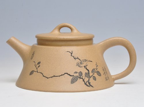 董岳峰紫砂壶 鱼罩 