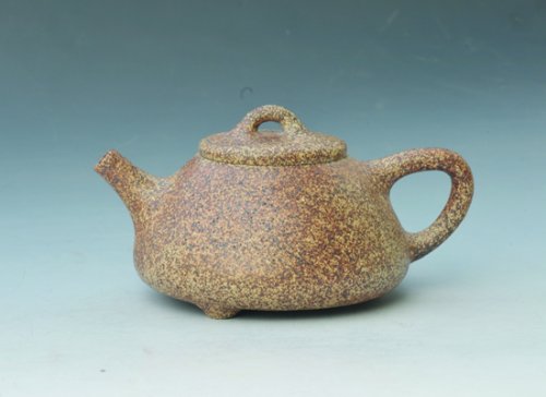 周古梅紫砂壶 子冶石瓢(鹌鹑蛋) 