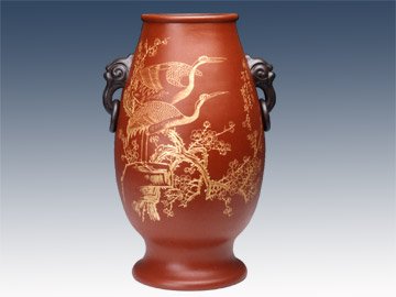 王国祥紫砂壶 双耳祥瑞瓶 