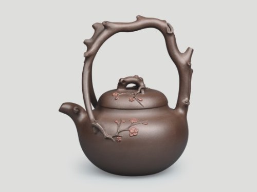 吴建军紫砂壶 东坡提梁 