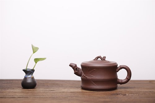 鲍苑欣紫砂壶 竹段 