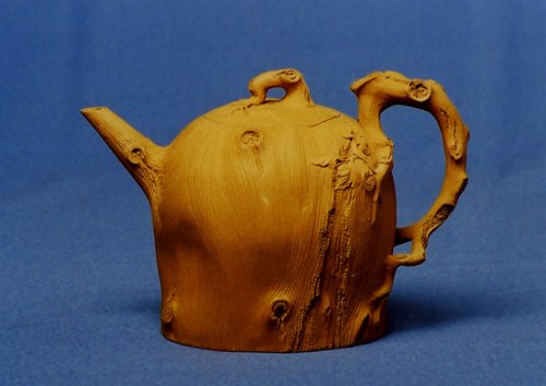 朱球紫砂壶 肌理桩壶 