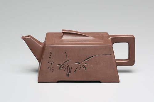 蒋泽军紫砂壶 一帆风顺（霍春阳书画、毛国强刻绘） 