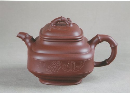 谢曼伦紫砂壶 四方圆竹鼎 