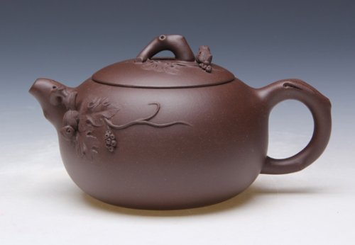 杨旭紫砂壶 西施松鼠葡萄 