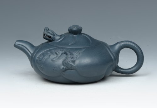 周小华紫砂壶 鱼化龙3 