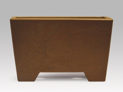 贺洪清紫砂壶 小长四方花盆 