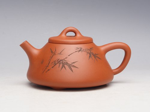 周奇鸣紫砂壶  子冶石瓢壶（竹）... 