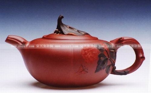 周忠军紫砂壶 花开富贵 