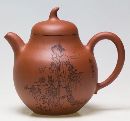 管建平紫砂壶 四大美女貂蝉 