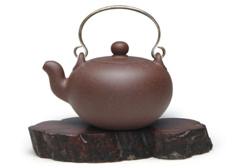 许立忠紫砂壶 圆珠提梁 