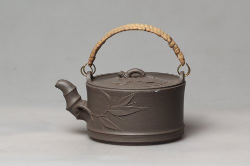 陈伟紫砂壶 竹段 