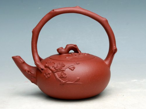 吴军虎紫砂壶 梅花提梁壶 