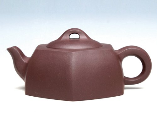 吴军虎紫砂壶 六方井栏壶 